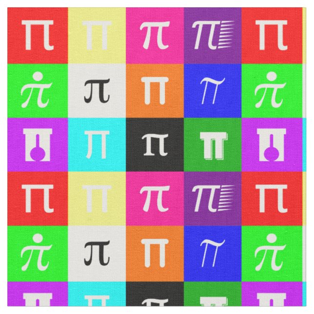 Tecido colorblock feliz pi day geometry science (Detalhe)