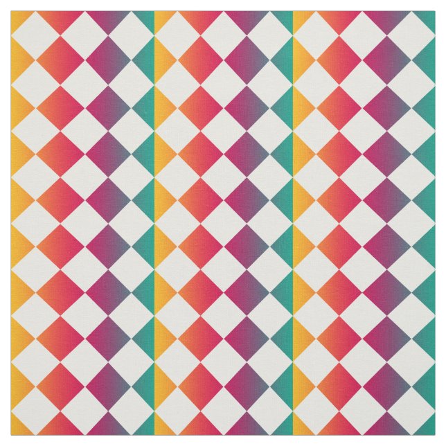 Tecido Colorful Checker Diamond Pattern (Modelo)
