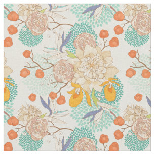 Tecido Colorful Floral Garden Pattern