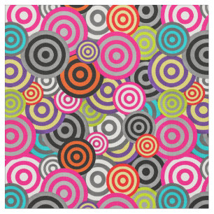 Tecido Colorida dos Círculos Boho