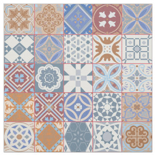 Tecido Colorido azulejo marroquino