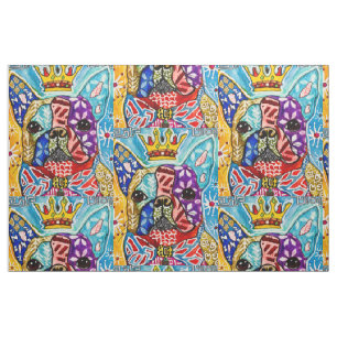 Tecido Colorido de Arte Pop de Boston Terrier