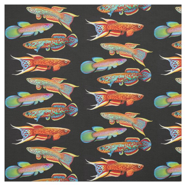 Tecido colorido do Killifish do aquário (Modelo)