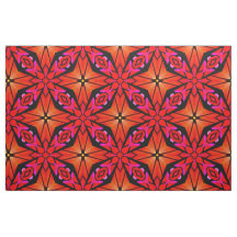 Tecido com design vermelho de Starburst