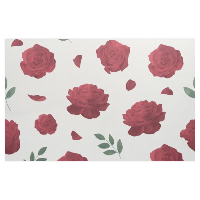 Tecido com Estampa de Rosas (Fat Quarter)