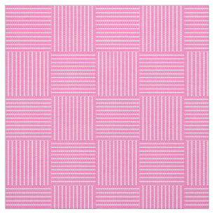 Tecido com Padrão de Trama de Cesta Rosa de Algodã