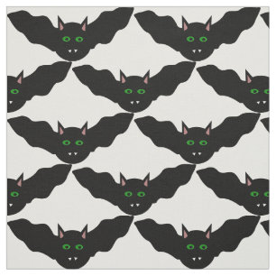 Tecido com padrão de Vampiro Cat Faced Bat Hallow
