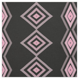Tecido com padrão preto, rosa e roxo