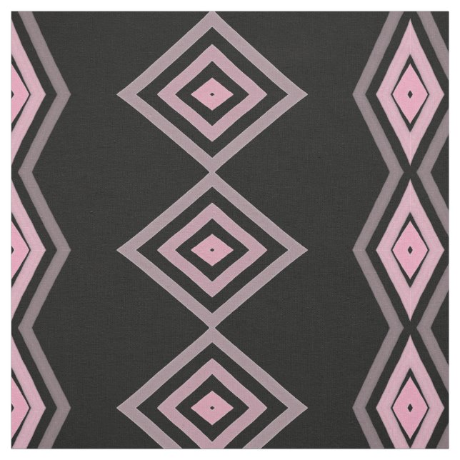 Tecido com padrão preto, rosa e roxo (Modelo)