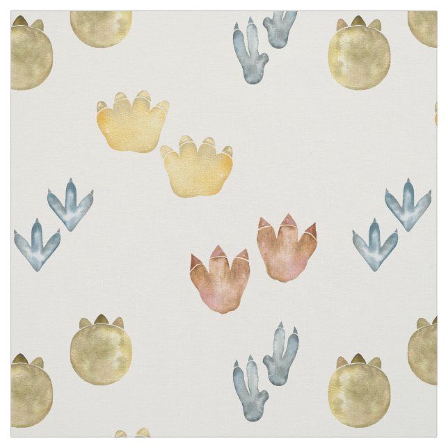 Tecido com pegadas de dinossauro (Modelo)