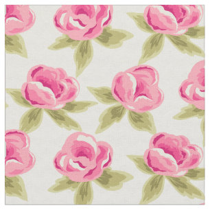 Tecido com rosas rosa
