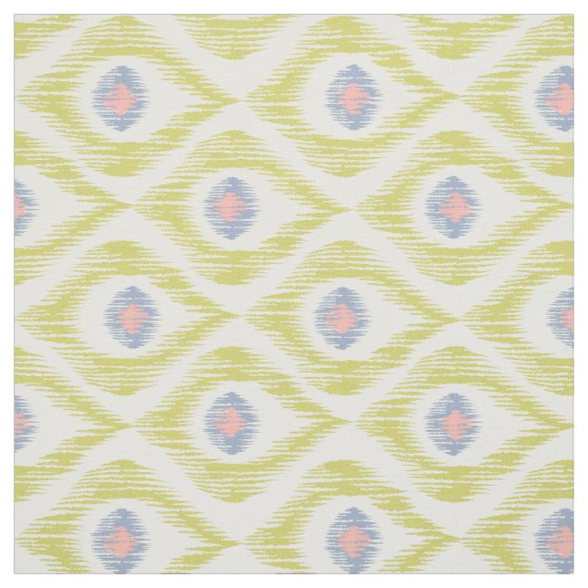 Tecido com teste padrão verde do ikat (Modelo)
