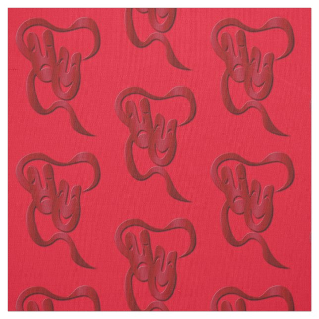 Tecido Comédia Tragedy Red Pima Cotton (Modelo)
