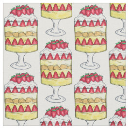 Tecido Comida Britânica de Fruta de Trifle em Inglês