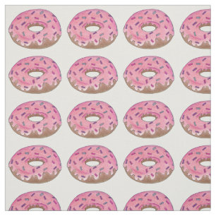 Tecido Comida de Lixo do Glacé Rosa do Rosquinha Sprinkle