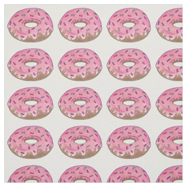 Tecido Comida de Lixo do Glacé Rosa do Rosquinha Sprinkle (Modelo)