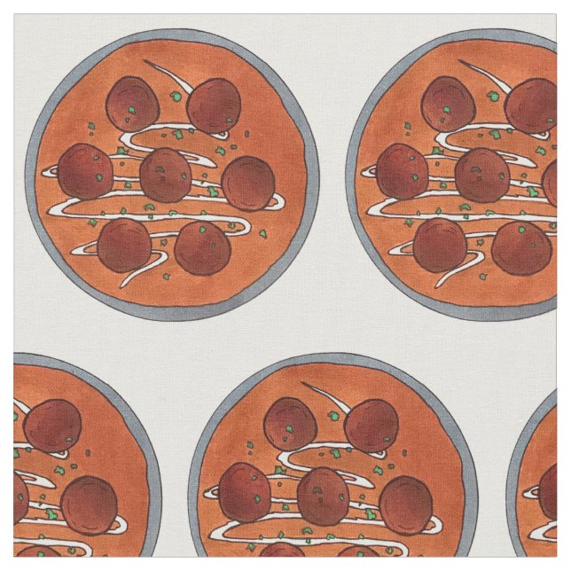 Tecido Comida indiana Cuisine Malai Kofta Vegetariana (Detalhe)