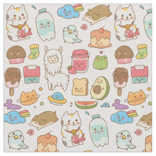 Tecido Comida Kawaii