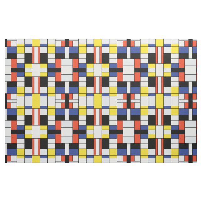 Tecido Composição Piet Mondrian A - Arte Moderna Abstrato (Fat Quarter)