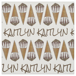 Tecido Cone de Sorvete de amendoim de chocolate personali