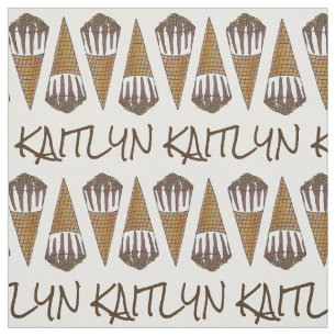 Tecido Cone de Sorvete de amendoim de chocolate personali