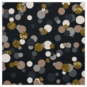 Tecido Confetti Peach, Maple, Cinza e Brilho Dourado