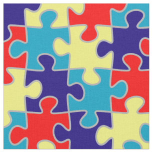 Tecido Conscientização do Autismo ASD Asperger Padrão de