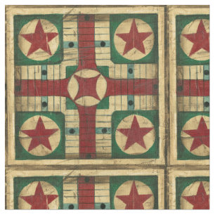 Tecido Conselho de Jogo Antique Parcheesi por Ethan Harpe