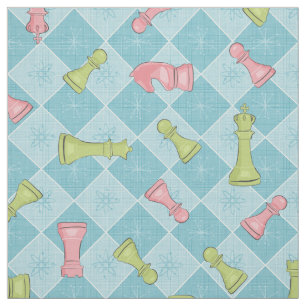Tecido Conselho de Xadrez Retro Pastel