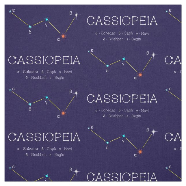 Tecido Constelação De Estrelas Cassioipeia (Modelo)