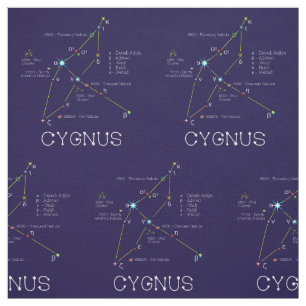 Tecido Constelação De Estrelas Cygnus Ou Swan