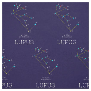 Tecido Constelação De Estrelas Lupus Ou Lobo