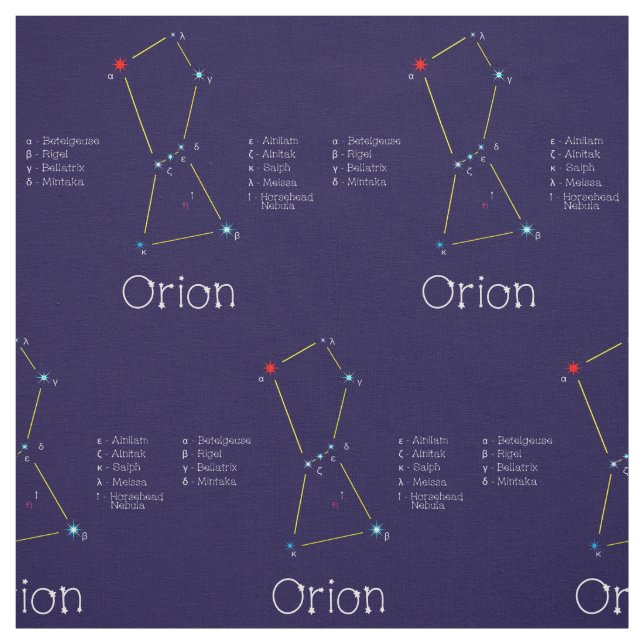 Tecido Constelação De Estrelas Orion (Modelo)