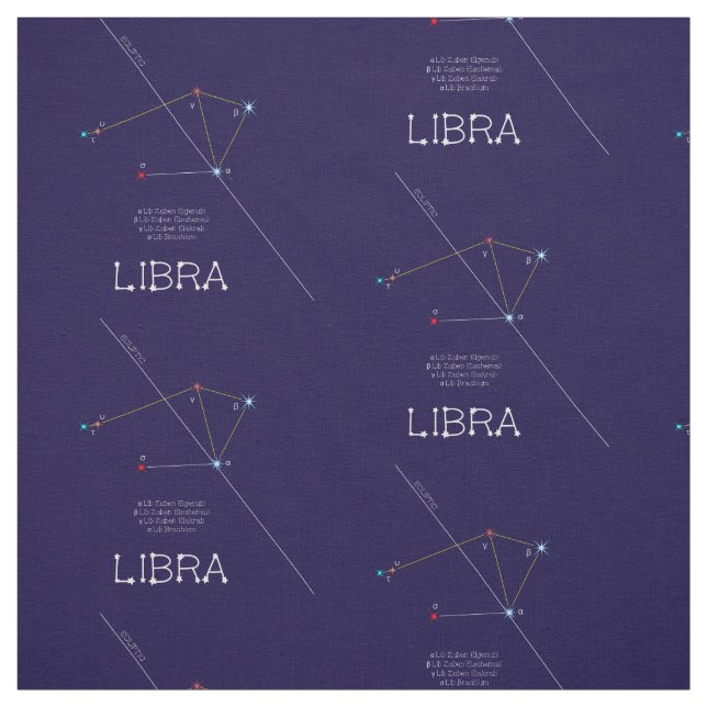 Tecido Constelação Zodiac Libra (Modelo)