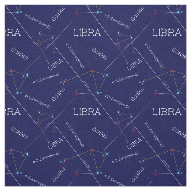 Tecido Constelação Zodiac Libra (Modelo)