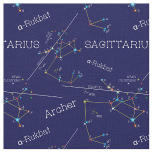 Tecido Constelação Zodiac Sagittarius
