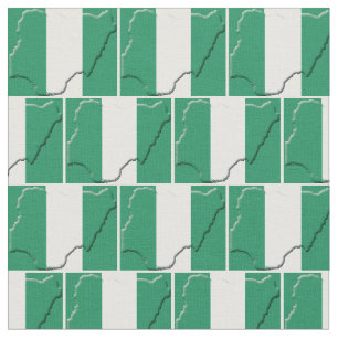 Tecido Contorno do Mapa do NIGERIA FLAG
