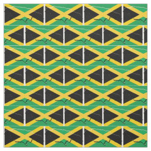 Tecido Contorno do Mapa do Sinalizador JAMAICA