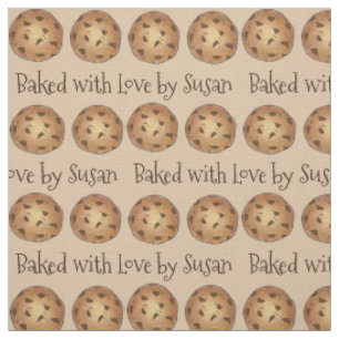 Tecido Cookie de chocolate personalizado assado com amor