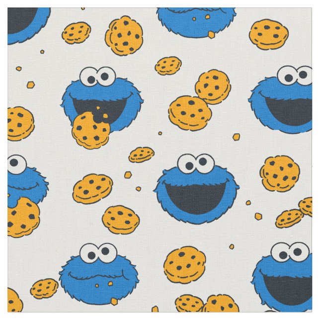 Tecido Cookie Monster | C é para Padrão de Biscoito (Detalhe)