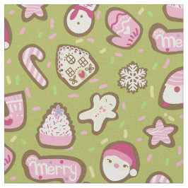 Tecido Cookies Green do Natal