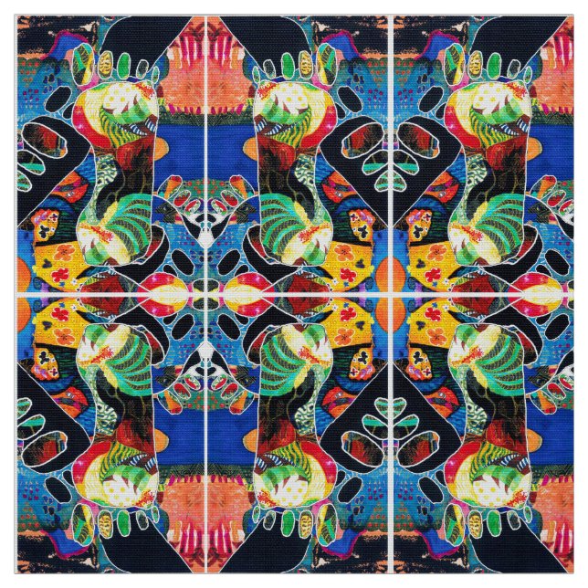 Tecido Cópias do pé (Modelo)