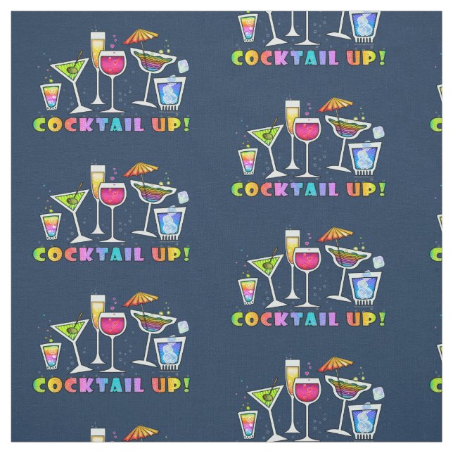 TECIDO - COQUETEL UP! com Copos. (Modelo)