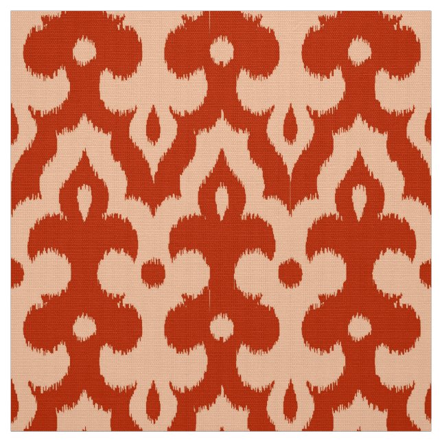 Tecido Cor damasco de Ikat do marroquino, tanjerina (Modelo)
