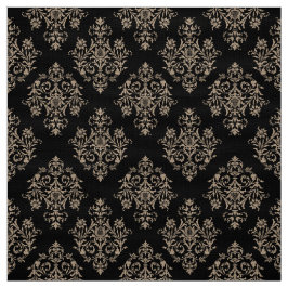 tecido Cor damasco preto Barroco ornamentado