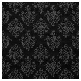 tecido Cor damasco preto Barroco ornamentado
