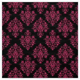 tecido Cor damasco preto Barroco ornamentado