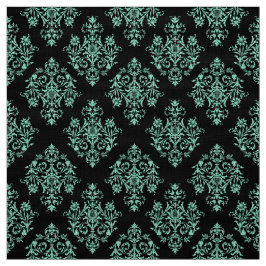 tecido Cor damasco preto Barroco ornamentado