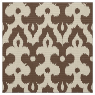 Tecido Cor damasco, Taupe e bege de Ikat do marroquino