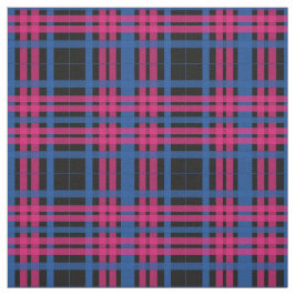 Tecido cor-de-rosa & azul do teste padrão da